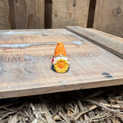 Red Gnome with Giant Flower BOTANICAL BESTIES PLANT COMPANIONS