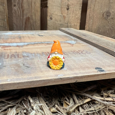 Red Gnome with Giant Flower BOTANICAL BESTIES PLANT COMPANIONS
