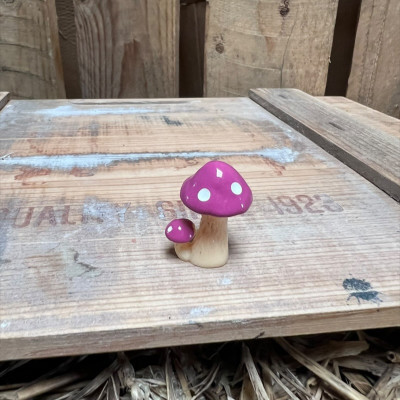 Purple and White spotted Mushroom BOTANICAL BESTIES PLANT COMPANIONS