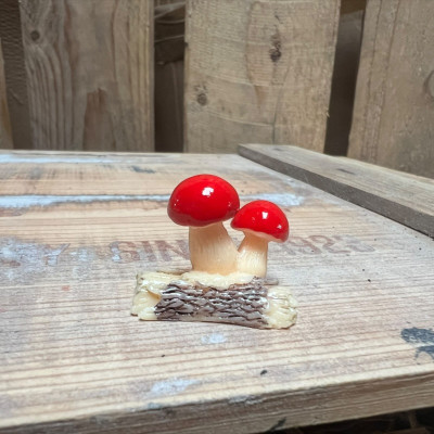 Red Mushroom on Log BOTANICAL BESTIES PLANT COMPANIONS