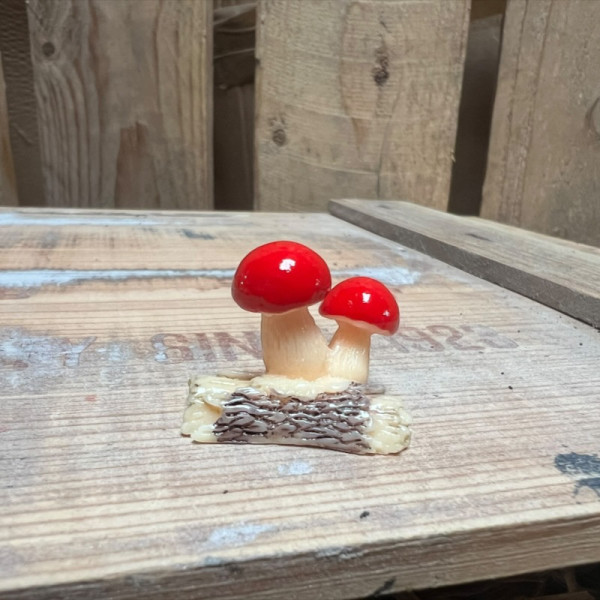 Red Mushroom on Log BOTANICAL BESTIES PLANT COMPANIONS