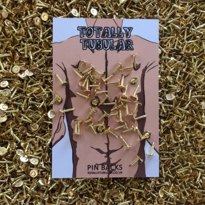 Bronze / Gold coloured pin badge spikes