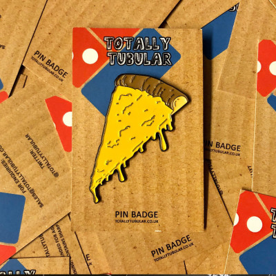 Really Cheesy Pizza Slice Pin Badge