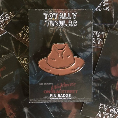 A Nightmare on Elm Street Freddy Krueger brown hat enamel pin badge