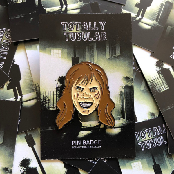The Exorcist Possessed Regan face  enamel pin badge