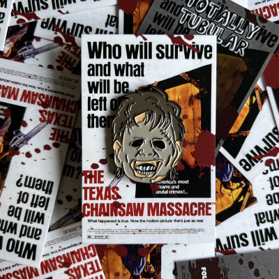 The Texas Chain Saw Massacre Leatherface enamel pin badge