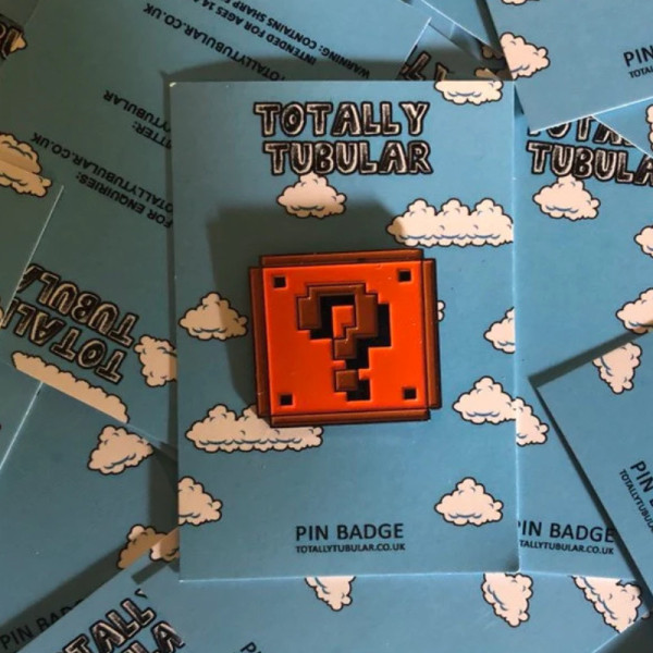 Nintendo Question Mark Block enamel pin badge
