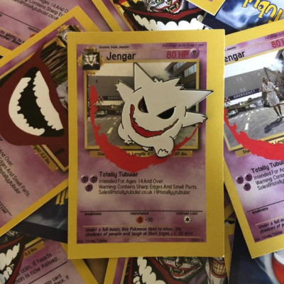 POKEMON x The DARK KNIGHT Jengar (Gengar and The Joker) enamel pin badge