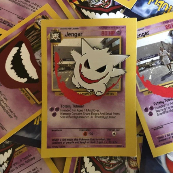 POKEMON x The DARK KNIGHT Jengar (Gengar and The Joker) enamel pin badge