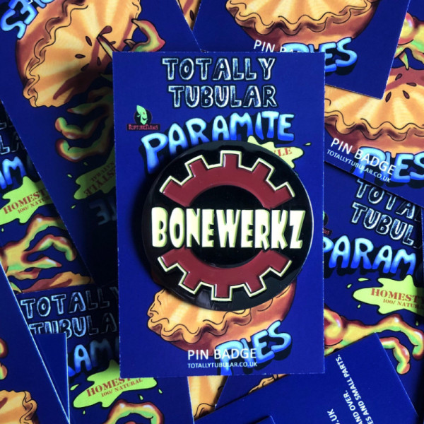 ODDWORLD: ABE'S EXODDUS Bonewerkz logo round enamel pin badge