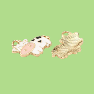 Daisy the Dairy Cow Enamel Pendant with Chain