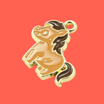 Horse / Pony Enamel Pendant with Chain