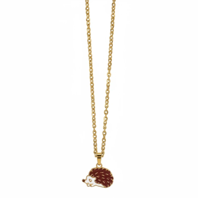 Spikey the Hedgehog Enamel Pendant with Chain