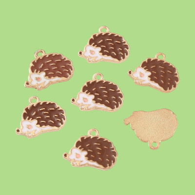 Spikey the Hedgehog Enamel Pendant with Chain
