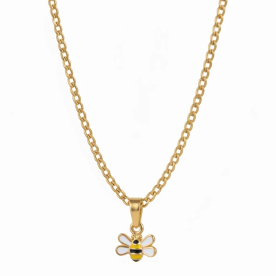 Barry the bumbling Bee Enamel Pendant with Chain
