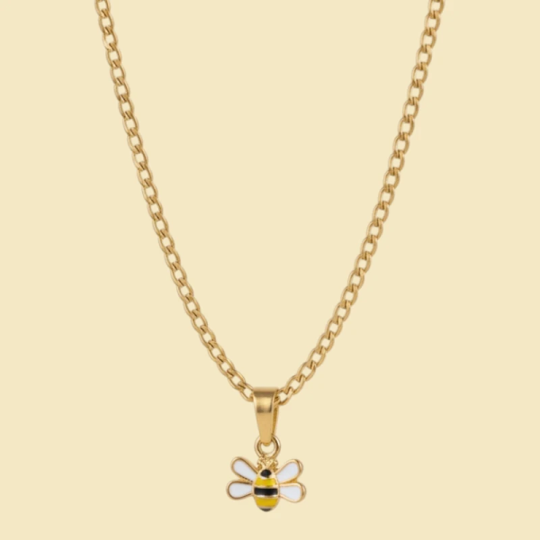 Barry the bumbling Bee Enamel Pendant with Chain