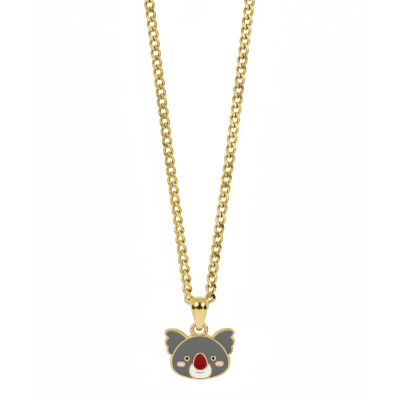 Teddy Koala Enamel Pendant with Chain