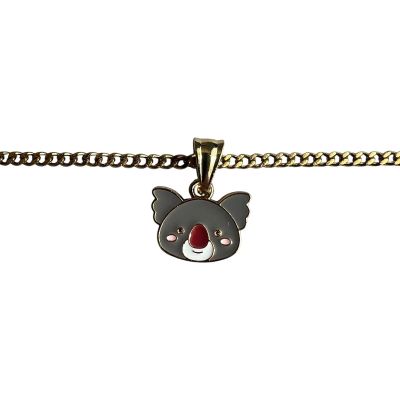Teddy Koala Enamel Pendant with Chain