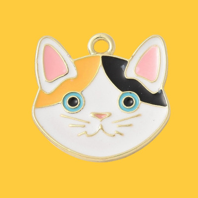Peter the Cat Enamel Pendant with Chain