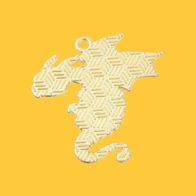 Gary the Green Dragon Enamel Pendant with Chain