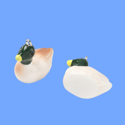 Mallard Duck Resin Pendant with Chain