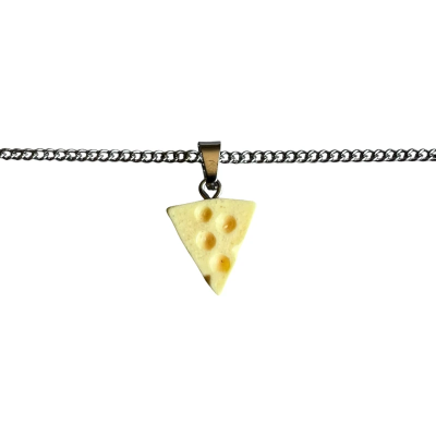 Eyes Cheese Emmental Resin Pendant with Chain