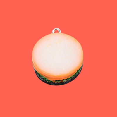 Burger Resin Pendant with Chain