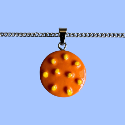 Burger Resin Pendant with Chain