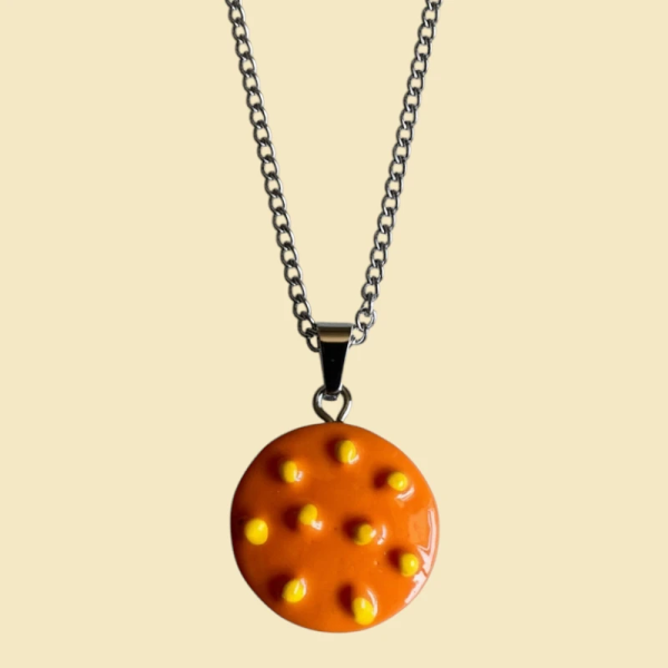 Burger Resin Pendant with Chain
