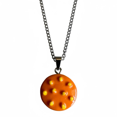 Burger Resin Pendant with Chain