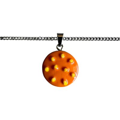 Burger Resin Pendant with Chain