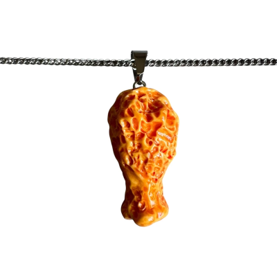 RFC Fried Chicken Drumstick Resin Pendant with Chain