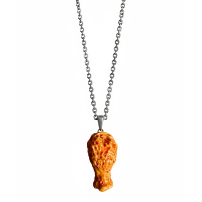 RFC Fried Chicken Drumstick Resin Pendant with Chain
