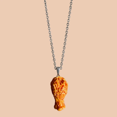 RFC Fried Chicken Drumstick Resin Pendant with Chain