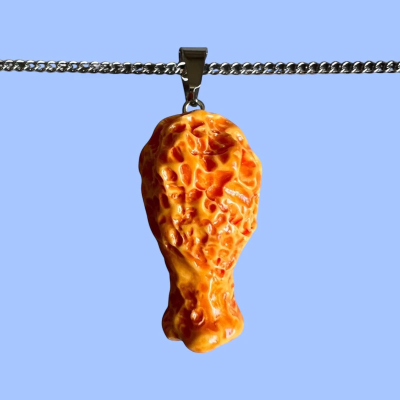 RFC Fried Chicken Drumstick Resin Pendant with Chain