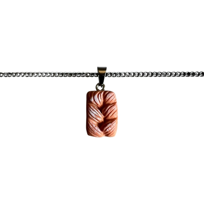 Loaf of Bread Resin Pendant with Chain