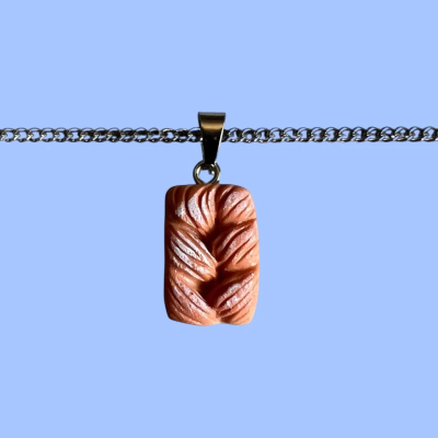 Loaf of Bread Resin Pendant with Chain