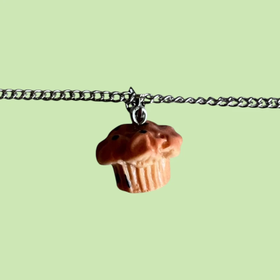 Muffin Resin Pendant with Chain