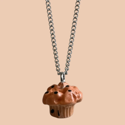 Muffin Resin Pendant with Chain